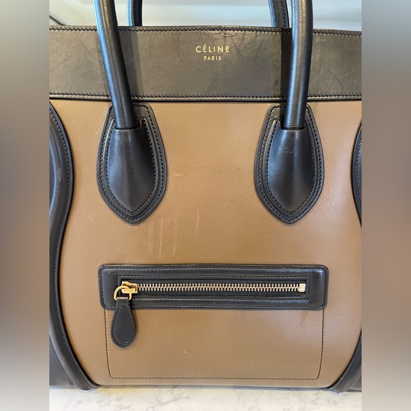 Celine Luggage Bag - Tri-color in the smooth calfskin - Picture 2 of 11